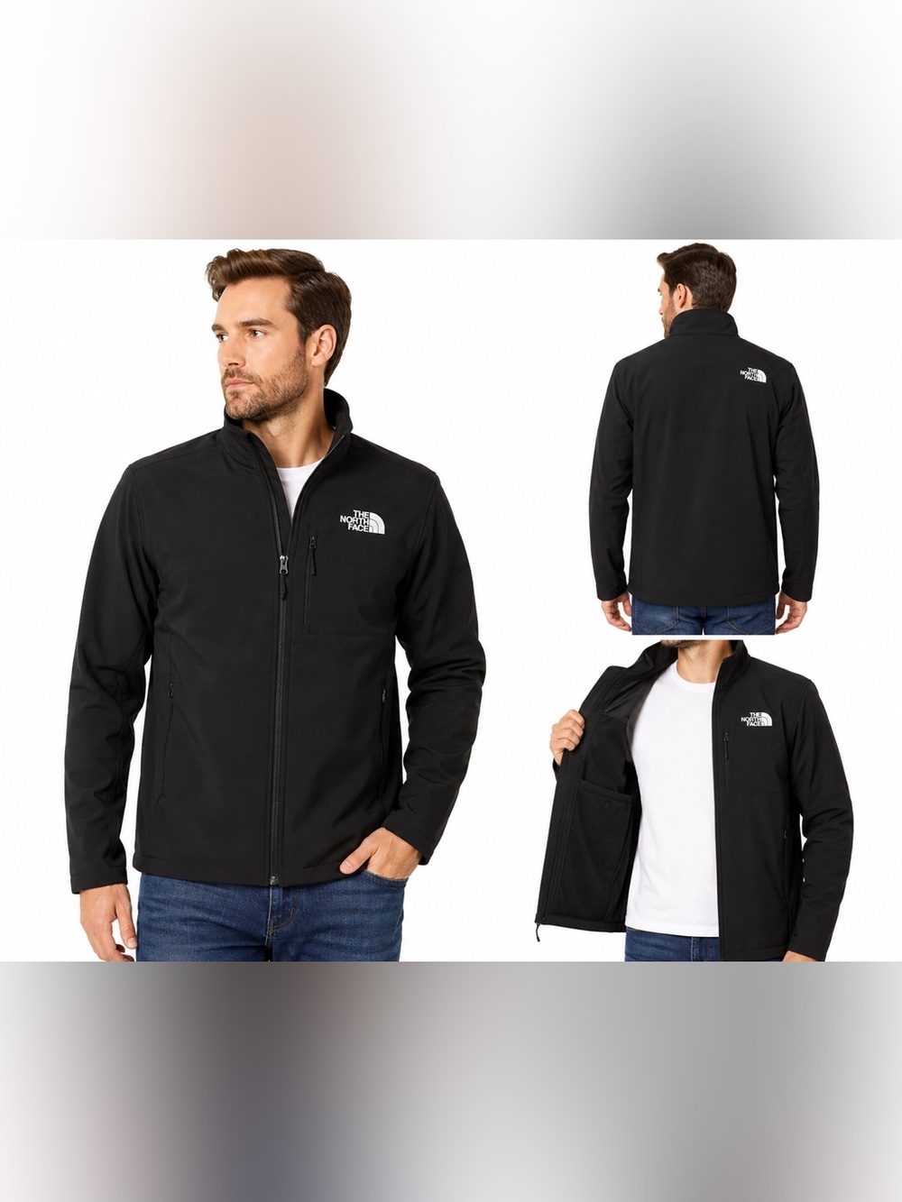 The North Face Black Men's Softshell Performance Jacket 3 apex